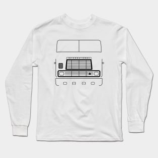 International Harvester 9670 cabover classic truck outline graphic (black) Long Sleeve T-Shirt